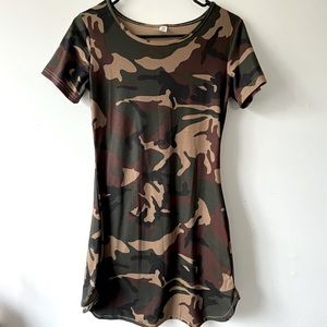 Women’s Camo Bodycon Dress, Small